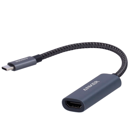 ANK-USBC-HDMI-G - Anker - Adattatore grafico - Da USB-C a HDMI (4K) - Plug &amp Play - Compatibilità universale - Colore grigio
