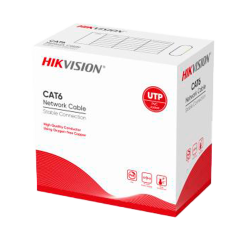 DS-1LN6-UU - Hikvision cavo UTP categoria 6 - Conduttore OFC, 99,5% rame - Diametro 23 AWG-0,56mm - Certificato Eca/UL CM - Dist