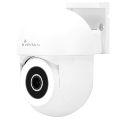 NVS-IPC-0S4-L-MINI - Telecamera Nivian Smart 2K - Wifi 2.4 GHz | Da esterno IP65 - IR fino a 10 m | Faretto LED bianco - Control