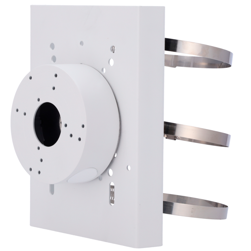 SF-PB-0105+0501 - Staffa di montaggio su palo Safire Smart - Altezza 215 mm - Diametro base per telecamere 109.5 mm - Adatto per