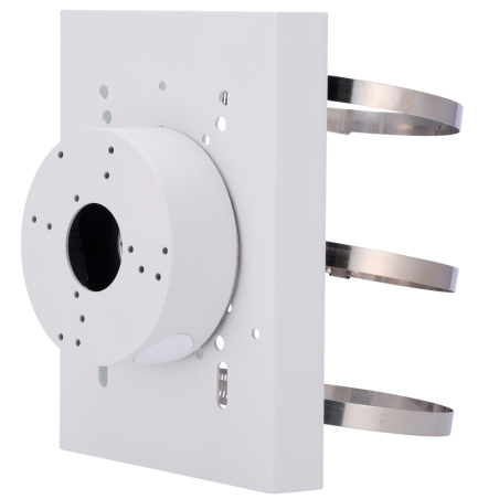 SF-PB-0105+0501 - Staffa di montaggio su palo Safire Smart - Altezza 215 mm - Diametro base per telecamere 109.5 mm - Adatto per