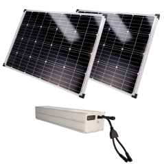 SF-SOLARKIT-BATT-2560WH-24V - Sistema di alimentazione stand-alone per TVCC - 2x Pannello solare di 200W - Batteria LiFePo4 2560