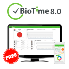 ZK-BIOTIME8-2 - Licenza software per la rilevazione presenze - 2 dispositivi / 100 utenti / 1 APP - Timbrature da remoto con ZK-