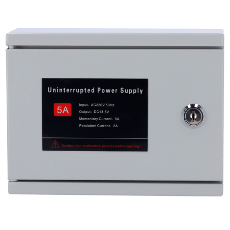 AC-12DC2A-BAT - Alimentatore per il controllo accessi - NO/NC configurabile - Uscita DC 13.5V / 2A - Scatola metallica con serra