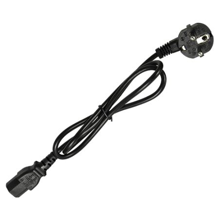 AC-EU-C14F - Cavo di alimentazione - Connettore QT3 - Compatibile con spine di tipo F - 250VAC / 16A MAX - 140cm di lunghezza