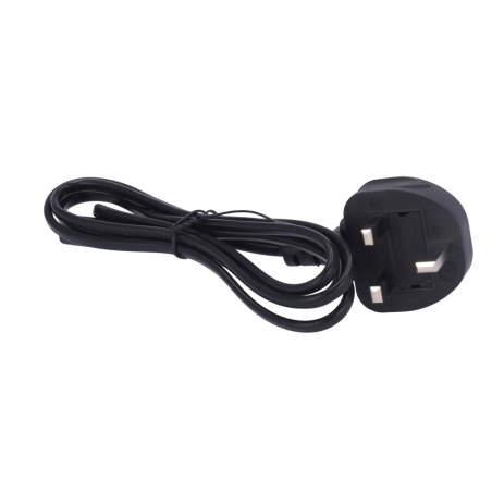 AC-UK-C7 - Cavo di alimentazione - Connettore QT2 - Compatibile con spine inglesi 3 PINES - Fusibile di protezione - 250VAC / 13