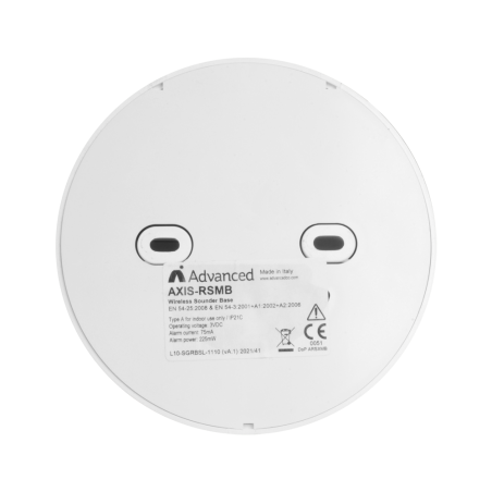 ADV-AXIS-RSMB - Base sirena analogica Advanced - Comunicazione wireless bidirezionale - Fino a 150m di comunicazione - Configura