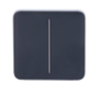 AJ-SOLOBUTTON-2G-GRA - Pannello tattile per doppio interruttore della luce - Compatibilità con AJ-LIGHTCORE-2G - Retroilluminazi