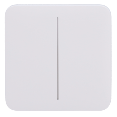 AJ-SOLOBUTTON-2G-W - Pannello tattile per doppio interruttore della luce - Compatibilità con AJ-LIGHTCORE-2G - Retroilluminazion
