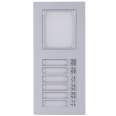 AK-MD6 - Modulo estensione - 6 pulsanti e pannello informativo - Compatibile con AK-R20B-xB e AK-R20K - Connessione RS485 - Solo