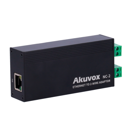 AK-NC-2 - Converter IP a 2 fili - 1 gruppo a 2 fili - 1 gruppo TCP/IP con RJ45 | Uscita PoE - Alimenta dispositivi IP e a 2 fili