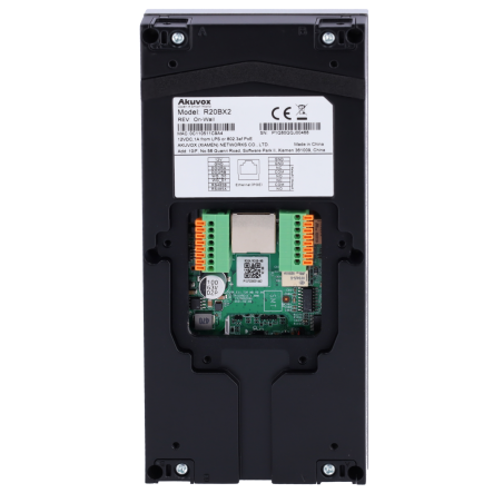 AK-R20B-2B - Videocitofono IP da parete - Telecamera 2 Mp | Audio bidirezionale - Apertura tramite scheda EM/MF e NFC | 2 relè -
