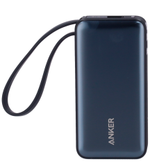 ANK-1259-B - Anker Power bank con display - Capacità 10000mAh - Ingressi cavo integrato, porta USB-C - Uscite cavo integrato, US