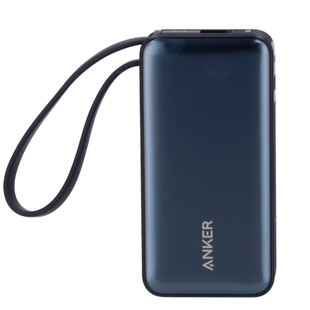ANK-1259-B - Anker Power bank con display - Capacità 10000mAh - Ingressi cavo integrato, porta USB-C - Uscite cavo integrato, US