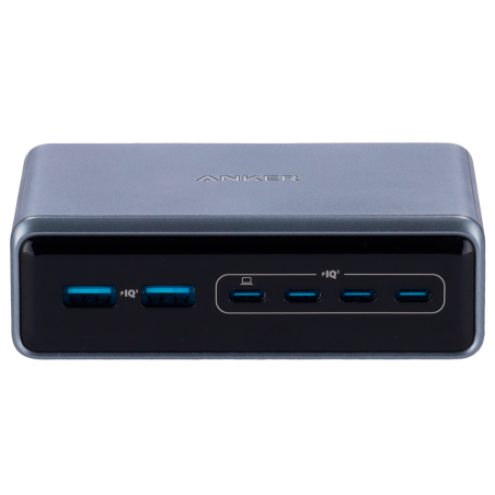 ANK-268-WCHARGER-200W2A4C-B - Anker - Caricabatterie da tavolo - Potenza 200W - Uscite 4x USB-C, 2x USB-A - Carica 4 dispositivi