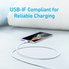ANK-322-USBA-USBC-180-W - Anker - Cavo USB2.0 - Da USB-A a USB-C - Cavo in nylon intrecciato - Lunghezza 1.8m - Ricarica rapida 