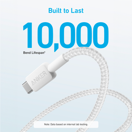 ANK-322-USBA-USBC-90-W - Anker - Cavo USB2.0 - Da USB-A a USB-C - Cavo in nylon intrecciato - Lunghezza 0.9m - Ricarica rapida f