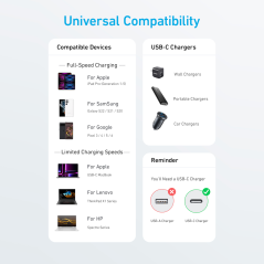 ANK-322-USBC-USBC-180-W - Anker - Cavo USB2.0 - Da USB-C a USB-C - Cavo in nylon intrecciato - Lunghezza 1.8m - Ricarica rapida 