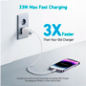 ANK-323-WCHARGER-33W1A1C-W - Anker - Caricabatterie USB - Potenza 33W - Ricarica veloce - Uscite USB-C, USB-A - Colore bianco ANK-323-WCHARGER-33W1A1C-W - Anker - Caricabatterie USB - Potenza 33W - Ricarica veloce - Uscite USB-C, USB-A - Colore bianco