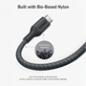 ANK-544-USBC-USBC-180-B - Anker - Cavo USB2.0 - Da USB-C a USB-C - Cavo intrecciato in bio-nylon - Lunghezza 1.8m - Colore nero ANK-544-USBC-USBC-180-B - Anker - Cavo USB2.0 - Da USB-C a USB-C - Cavo intrecciato in bio-nylon - Lunghezza 1.8m - Colore nero