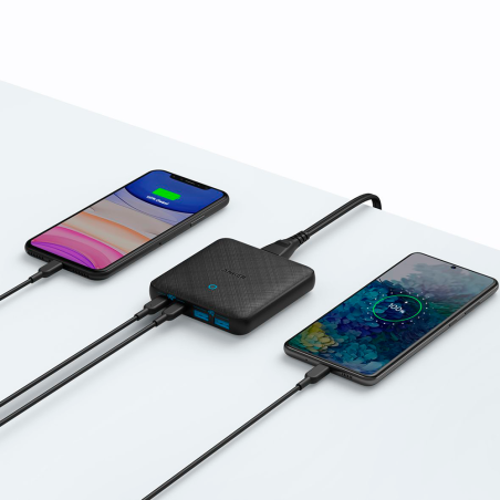 ANK-DCHARGER-65W2A2C-B - Anker - Caricabatterie da tavolo - Ricarica veloce 65W - Uscite 2x USB-C, 2x USB-A - Carica 4 dispositi