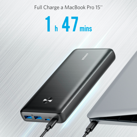 ANK-POWERCORE3-ELITE-B - Anker Power bank con LED di ricarica - Capacità 25600mAh - Ingresso USB-C - Uscite 2x USB-C, 2x USB-A -