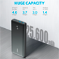ANK-POWERCORE3-ELITE-B - Anker Power bank con LED di ricarica - Capacità 25600mAh - Ingresso USB-C - Uscite 2x USB-C, 2x USB-A - ANK-POWERCORE3-ELITE-B - Anker Power bank con LED di ricarica - Capacità 25600mAh - Ingresso USB-C - Uscite 2x USB-C, 2x USB-A -