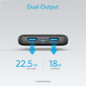 ANK-POWERCORE3-SENSE-B - Anker Power bank con LED di ricarica - Capacità 10000mAh - Ingressi USB-C - Uscite USB-C, 2x USB-A - Ca