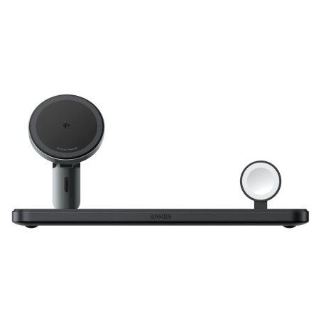 ANK-PWCHARGER-3-IN-1-B - Caricabatterie wireless Anker 3 in 1 - Tecnologia MagGo - Ricarica veloce: iPhone, Airpods, Apple Watch