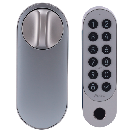 AQ-EL-D02D-S - Aqara Serratura Smart U200 Argento - Matter over Thread / Bluetooth &amp NFC - Richiede AQARA HUB M3 - Password t