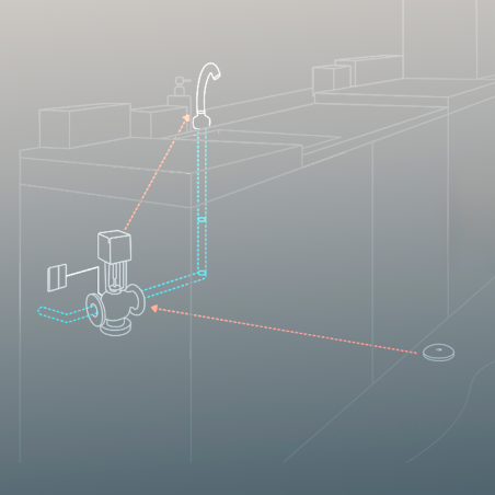 AQ-WL-S02D - Aqara Sensore di inondazione T1 - Zigbee 3.0 - Telecomando - Richiede AQARA HUB - Durata della batteria di 2 anni -