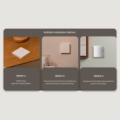 AQ-WRS-R02 - Aqara Interruttore wireless H1 Doppio - Zigbee 3.0 - Richiede AQARA HUB - 7 Azioni configurabili - Lunga durata del