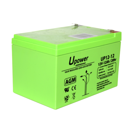 BATT-1212-U - Upower - Batteria ricaricabile - Tecnologia piombo-acido AGM - Voltaggio 12 V - Capacità 12.0 Ah - 101 x 151x x 98