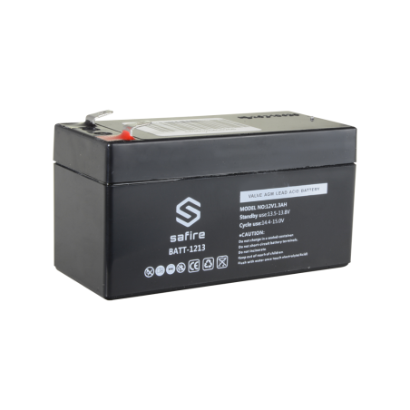 BATT-1213 - Batteria ricaricabile - Tecnologia piombo-acido AGM - Voltaggio 12 V - Capacità 1.3 Ah - 58 x 97 x 65 mm / 540 g - P