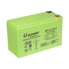 BATT-1272-U - Upower - Batteria ricaricabile - Tecnologia piombo-acido AGM - Voltaggio 12 V - Capacità 7.2 Ah - 101 x 151 x 65 m