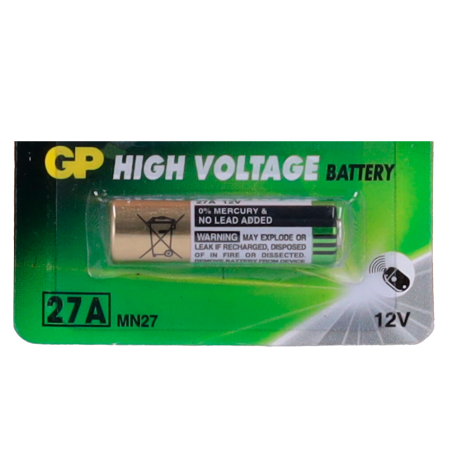 BATT-27A - GP - Pila 27A | GP27a | MN27 | G27A | A27 | L828 - Voltaggio 12 V - Alcalina - Capacità nominale 22 mAh - Compatibile