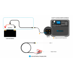 BL-LAB-XT90 - Bluetti - Cavo di ricarica della batteria - XT90 connettore a coccodrillo - 50cm di lunghezza - Per AC200P, AC200M