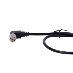 BNC1-60-DL - Cavo coassiale RG59 - Doppio Connettore maschio BNC a gomito - 60 cm di lunghezza - Video - Poche perdite