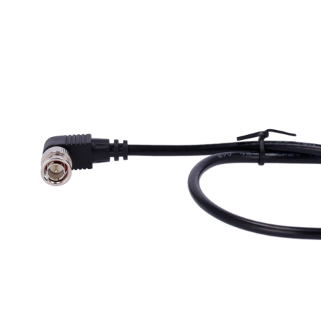 BNC1-60-DL - Cavo coassiale RG59 - Doppio Connettore maschio BNC a gomito - 60 cm di lunghezza - Video - Poche perdite