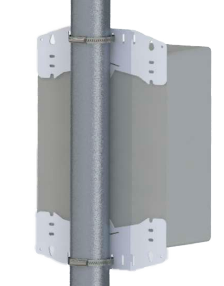 BOXPOLE-4030 - Montaggio su palo e parete - Diametro 90-100 Ø - 2 pezzi - Compatibile con BOX-403017-IP65 e BOX-403022-IP65