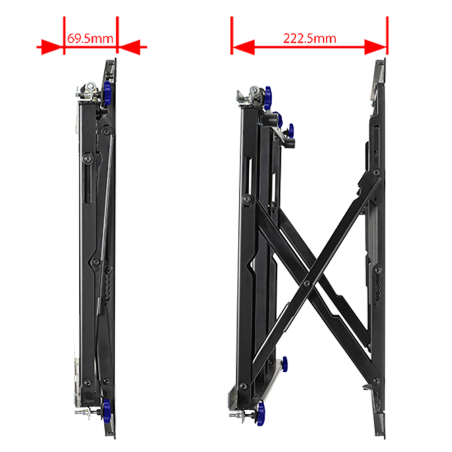 BT-BT8312 - Supporto pop-out per videowall - Peso supportato 50kg - VESA 600x400mm - Distanza dalla parete di 70-223mm - Microre