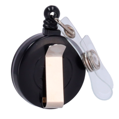 CARD-HOLDER-CLIP - Cordino retrattile per portabadge - A forma di clip - Compatibile con CARD-HOLDER-X-XXX - Dimensione ridotta 