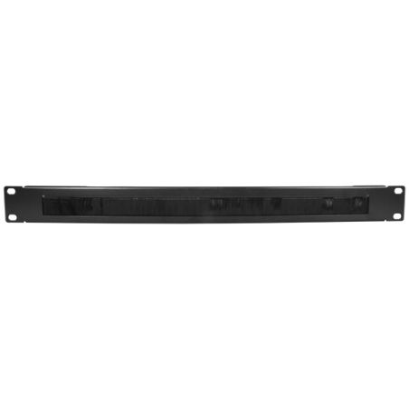 CBBP-1U - Pannello spazzola - Misura massima 1U - Adatto per rack - Robusto e resistente - Colore nero - Fabbricato in metallo