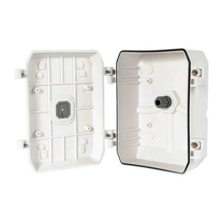 CBOX-BB-1520 - Scatola di giunzione per telecamere dome - Doppia sigillatura per esterni - Magnete interno per fissare le viti -