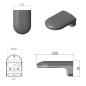 CBOX-DM-115 - Supporto da parete per telecamera Dome - Colore bianco - Fabbricata in PVC - Adatto per uso interno o esterno - 78