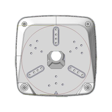 CBOX-HQ128 - Scatola di giunzione inclinata 11 gradi - Adatta per uso esterno - Fabbricata in PVC - Colore bianco - 135 mm (H) x