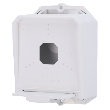 CBOX-JET-703-W - Scatola di giunzione - Per telecamere dome - Adatto per uso esterno - Fabbricata in PVC - Colore bianco - 140 (
