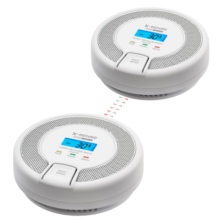 CO03D-W - Rilevatore di CO autonomo X-Sense - Consente di collegare 24 rilevatori tramite RF 868MHz - Batteria sostituibile - In