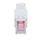 CON300-CAT6-TL - Connettore per cavi UTP - Connettore uscita RJ45 - Compatibile UTP categoria 6 - Facile installazione senza nec