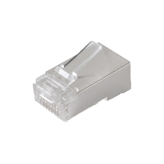 CON300-FTP5E - Connettore - RJ45 FTP CAT 5E per la crimpatura - Compatibile con il cavo FTP - 20 mm (P) - 10 mm (H) - 5 g